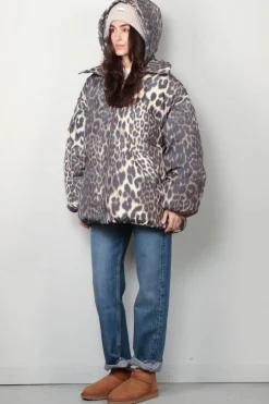 Ganni Jas - Leo Puffers Midi Jacket - Almond milk