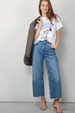 Ganni shirt - T3995 Basic Jersey Rose Cat - Bright White