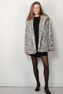 Ganni Jas - Faux Fur Jacket - Almond milk