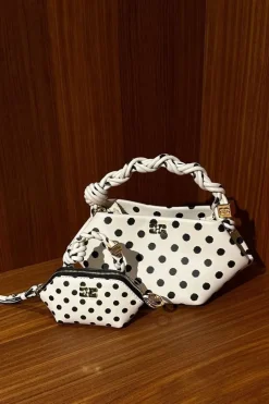 Ganni Tas - Bou Bag Nano Print Dots - Egret