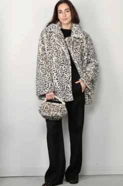 Ganni Jas - Faux Fur Jacket - Almond milk