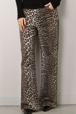 Ganni Jeans - Print Denim Izey  -  Leopard