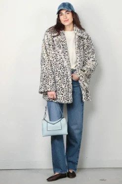 Ganni Jas - Faux Fur Jacket - Almond milk