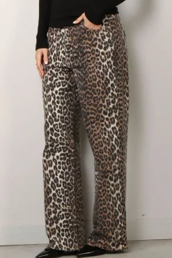 Ganni Jeans - Print Denim Izey  -  Leopard