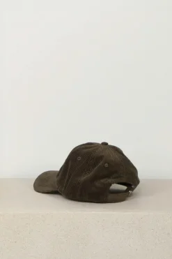 Ganni- Pet Cap Hat Corduroy - Military olive