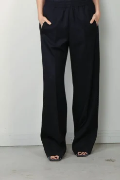 Golden Goose Broek - Jogging Pants Compact Garbardine Wool - Dark Blue