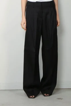Golden Goose pantalon - Pant Wide Leg Gabardine - Black