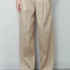 Golden Goose Pantalon - Pant Wide Leg Gabardine - Sand