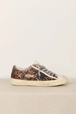 Golden Goose sneakers - V Star - Beige Brown Leo/Black