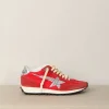 Golden Goose Sneakers - Marathon Sneakers - Red/Silver
