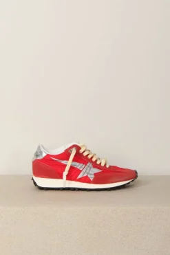 Golden Goose Sneakers - Marathon Sneakers - Red/Silver
