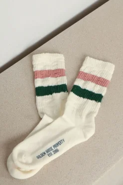 Golden Goose Sokken - Socks High Rib - Heritage White / Hunter Green / Shadow Green