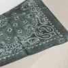 Golden Goose Foulard - Foulard Paisley Print Silk - Moss Green