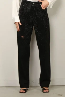 Golden Goose Jeans - Pant Kim Denim Crystals Degrade - Black