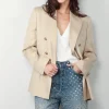 Golden Goose blazer - Double-Breasted Blazer Gabardine - Sand