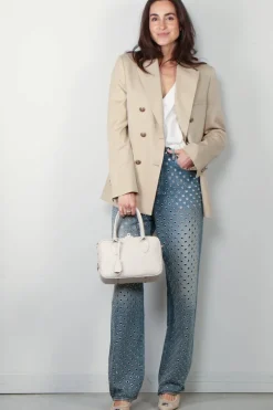 Golden Goose Jeans - Pant Kim Sand Wash All Over Eyelet - Blue