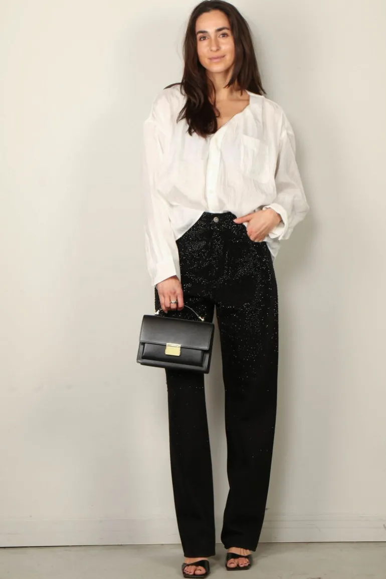 Golden Goose Jeans - Pant Kim Denim Crystals Degrade - Black