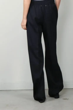 Golden Goose Broek - Jogging Pants Compact Garbardine Wool - Dark Blue