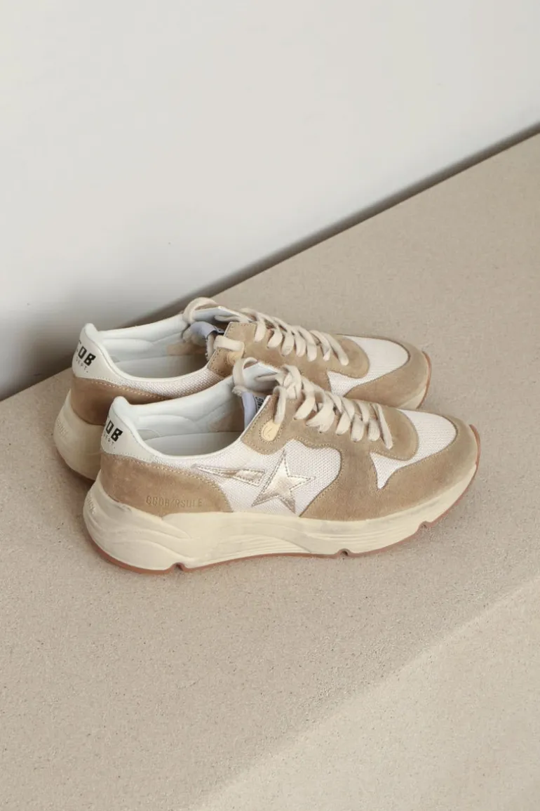 Golden Goose Sneakers - Running Sole - Beige Gold