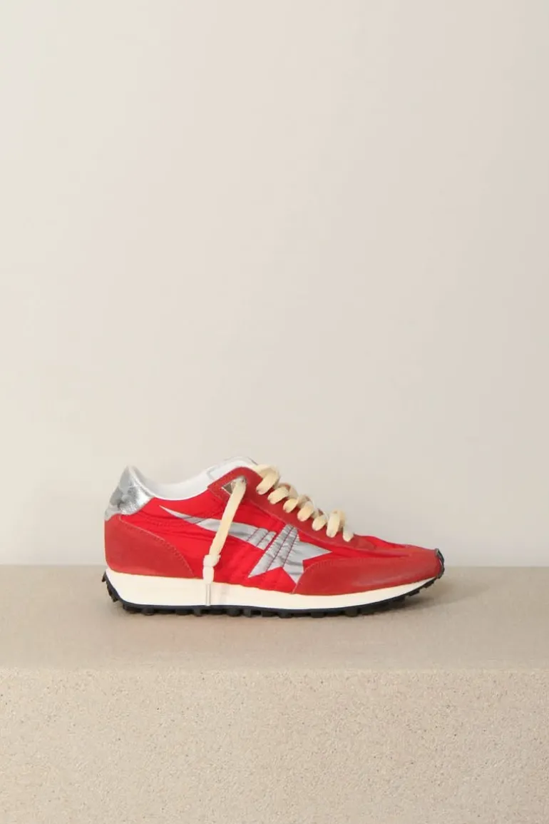 Golden Goose Sneakers - Marathon Sneakers - Red/Silver