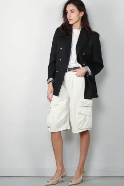 Golden Goose blazer - Double Breasted Blazer Gabardine - Black
