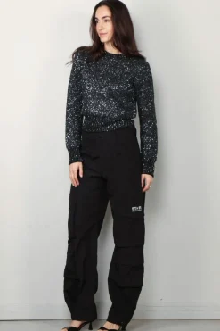 Golden Goose Trui Cropped Knit Crew Neck - Black