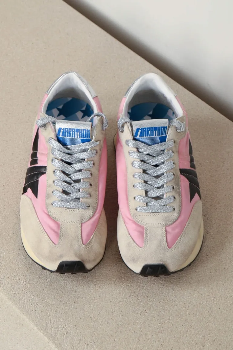 Golden Goose Sneakers - Marathon - Pink Gold Silver
