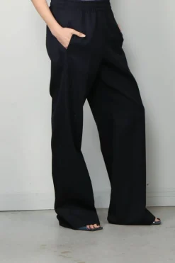 Golden Goose Broek - Jogging Pants Compact Garbardine Wool - Dark Blue
