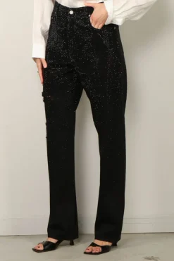 Golden Goose Jeans - Pant Kim Denim Crystals Degrade - Black