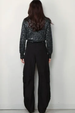 Golden Goose Trui Cropped Knit Crew Neck - Black
