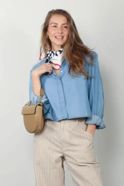 Halfboy Blouse - Power shirt - Medium blue denim