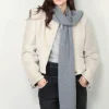 Halfboy Sjaal - Knit scarf -  Light grey melange