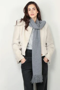 Halfboy Sjaal - Knit scarf - Light grey melange