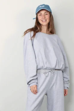 Halfboy Sweater - Oblo Fleece - Light Grey Melange