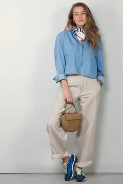 Halfboy Blouse - Power shirt - Medium blue denim