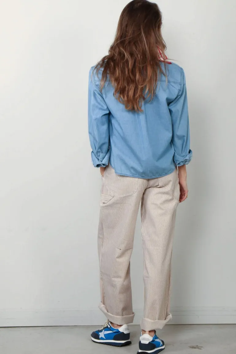 Halfboy Blouse - Power shirt - Medium blue denim