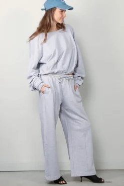 Halfboy Sweater - Oblo Fleece - Light Grey Melange