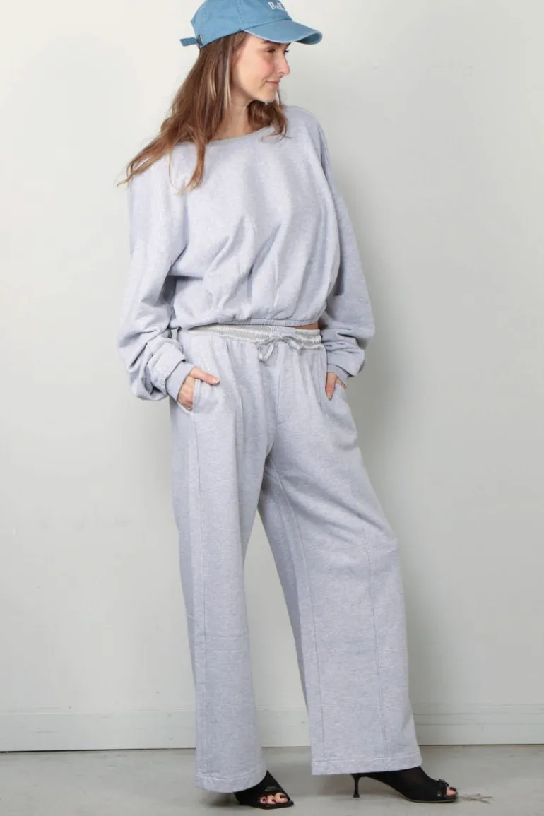 Halfboy Sweater - Oblo Fleece - Light Grey Melange