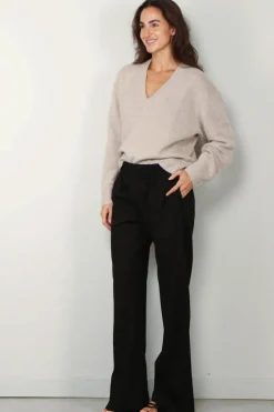 Halfboy Broek - Sporty tailored pants - Black