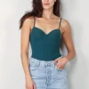 Hanro top - Allure Padded Bra - dark spruce