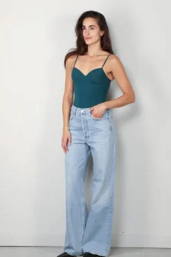 Hanro top - Allure Padded Bra - dark spruce