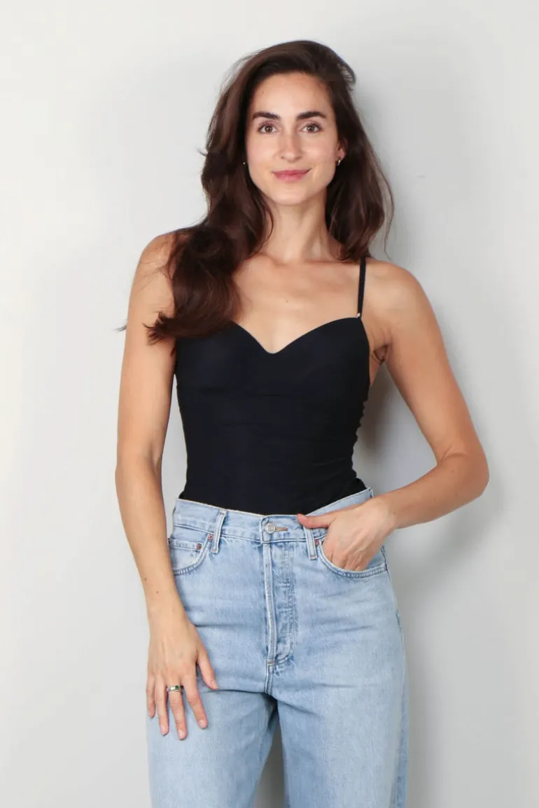 Hanro top - Allure Padded Bra - black