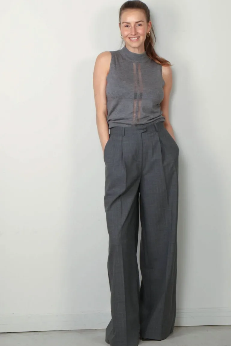 Herskind Broek - Kelly - Light Grey Pinstripe