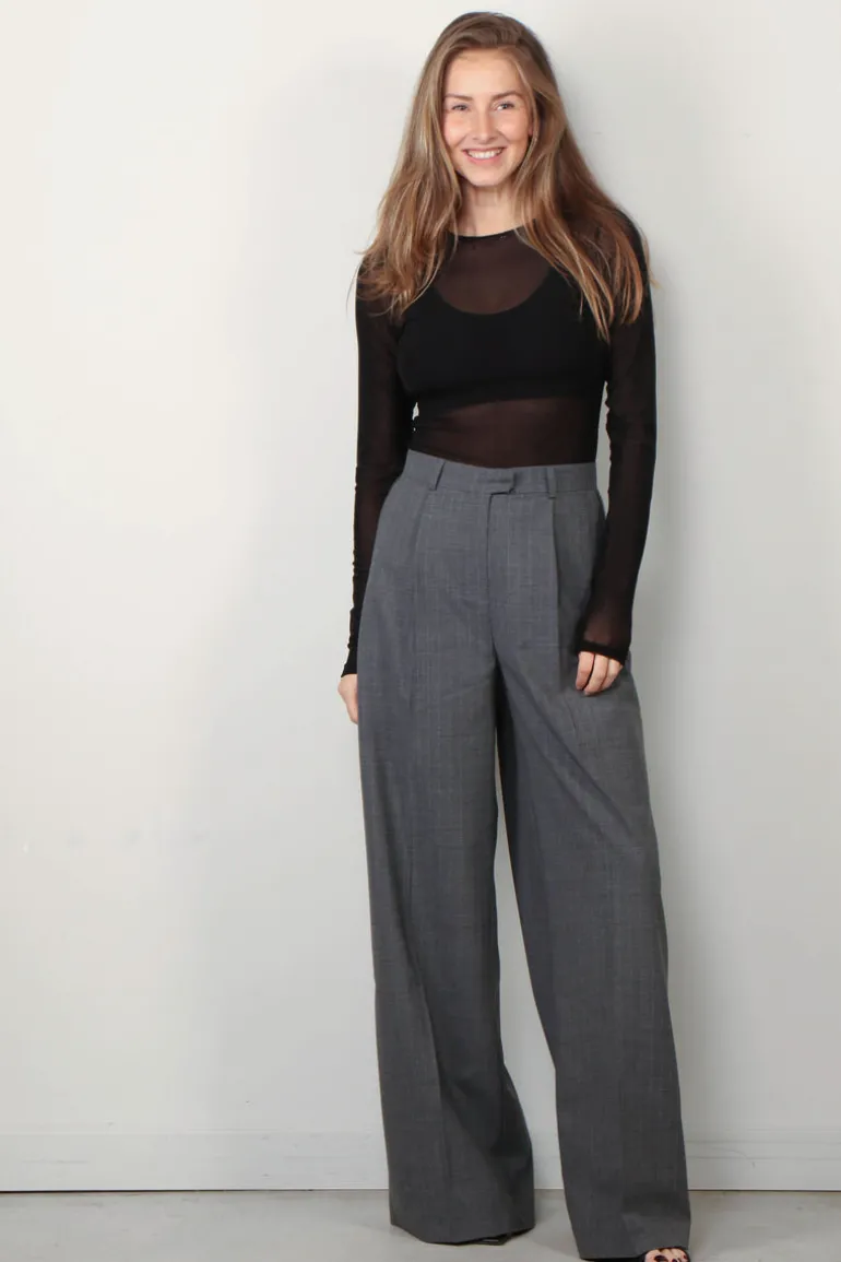 Herskind Broek - Kelly - Light Grey Pinstripe