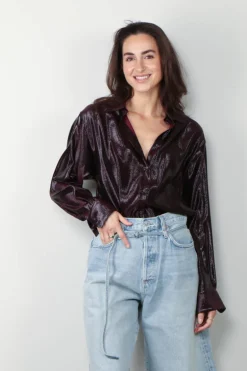 Indress Blouse - Jacinthe - Burgundy Black