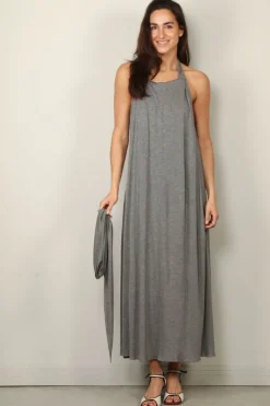 Indress Jurk - Hibiscus - Heather Grey