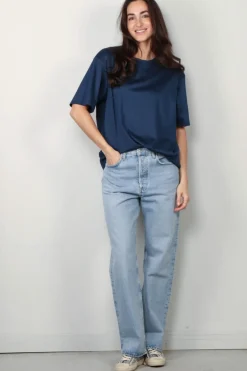 Indress T-shirt - Lotus - Night Blue