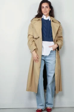6397 Jas - Trench Coat - Khaki