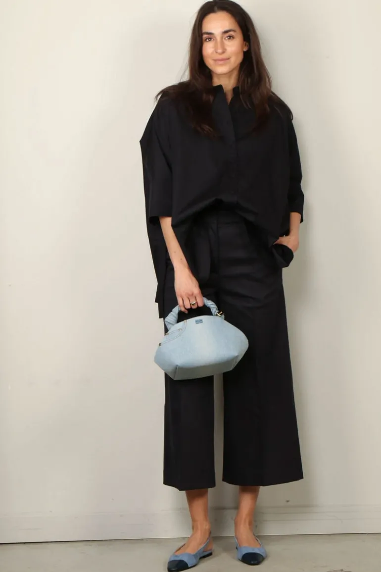 Joseph Blouse - Congo Blouse Poplin Gots - Navy