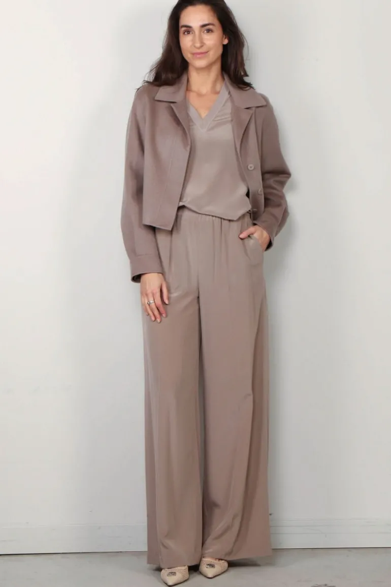 Joseph Blouse - Miller Crepe De Soie - Escargot